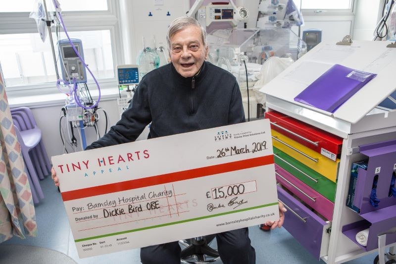 Other image for Hospital team are bowled over by Dickie’s donation